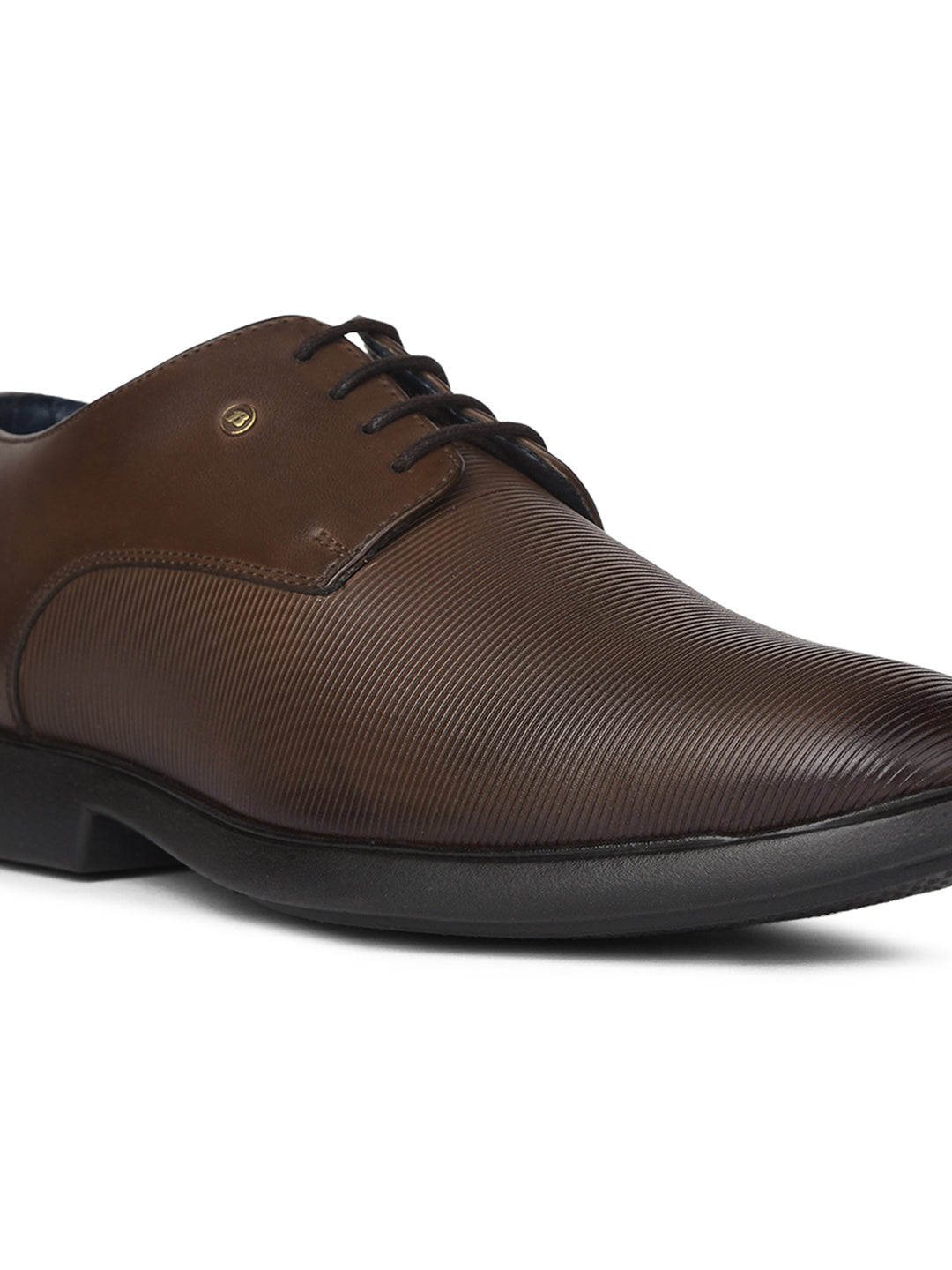 Bata Men Dark Brown Formal Lace-up Derby Shoes - Dark Brown - View 5