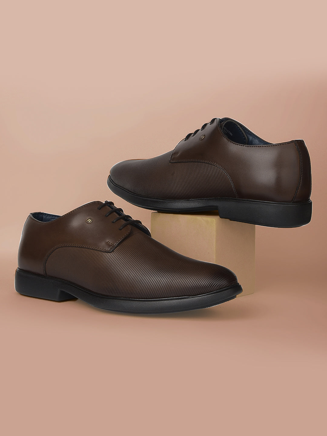 Bata Men Dark Brown Formal Lace-up Derby Shoes - Dark Brown - View 6