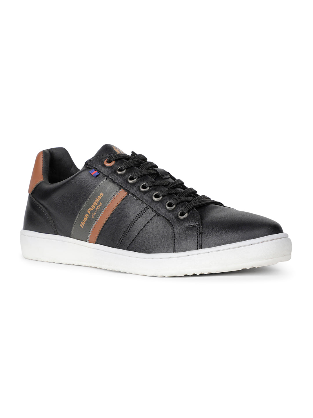 Hush Puppies Men Black Casual Lace-up Sneaker - Black - View 1