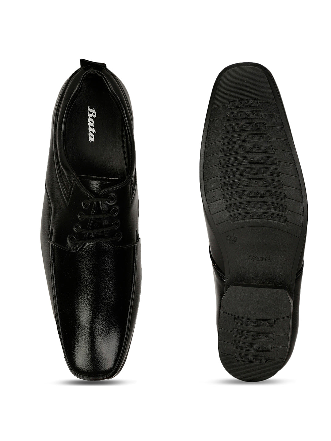 Bata Men Black Formal Lace-up Derby Shoes - Black - View 4