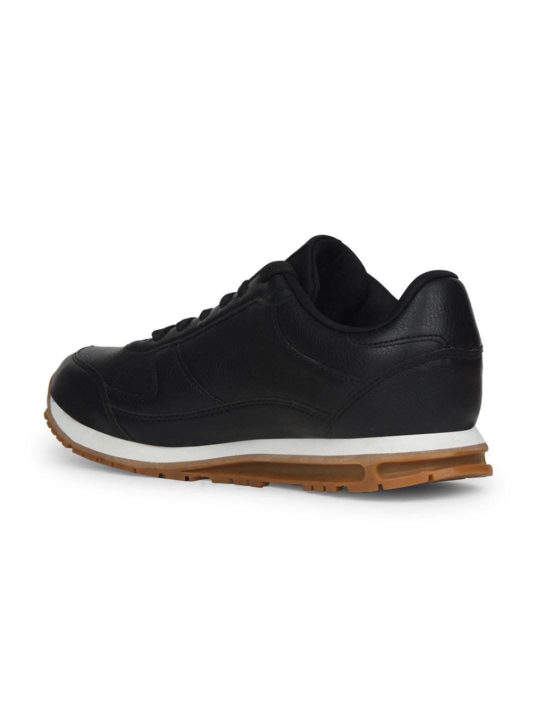 Power Men Black Lace-up Oxford Sports Shoes - Black - View 3