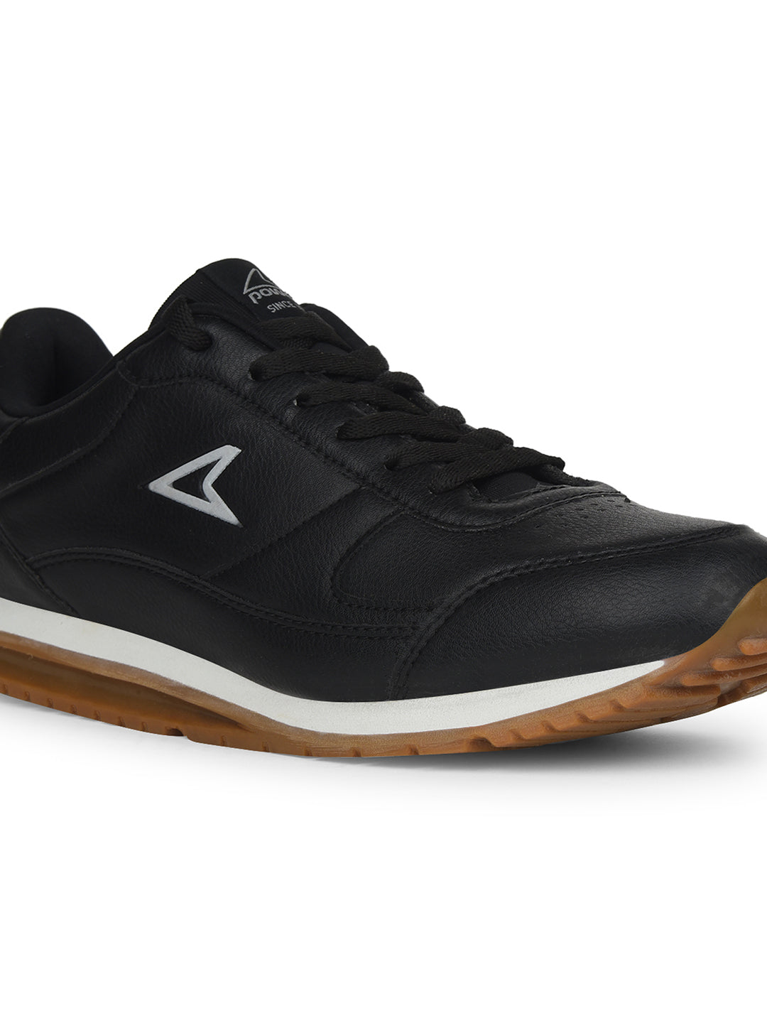 Power Men Black Lace-up Oxford Sports Shoes - Black - View 5
