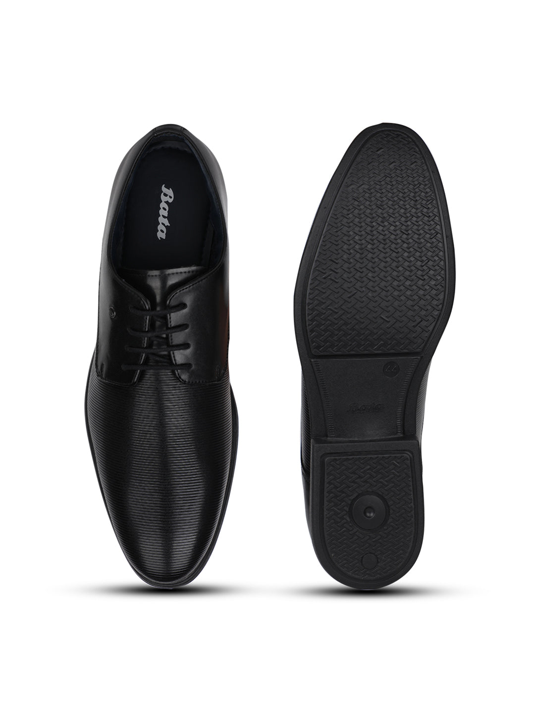 Bata Men Black Formal Lace-up Derby Shoes - Black - View 4