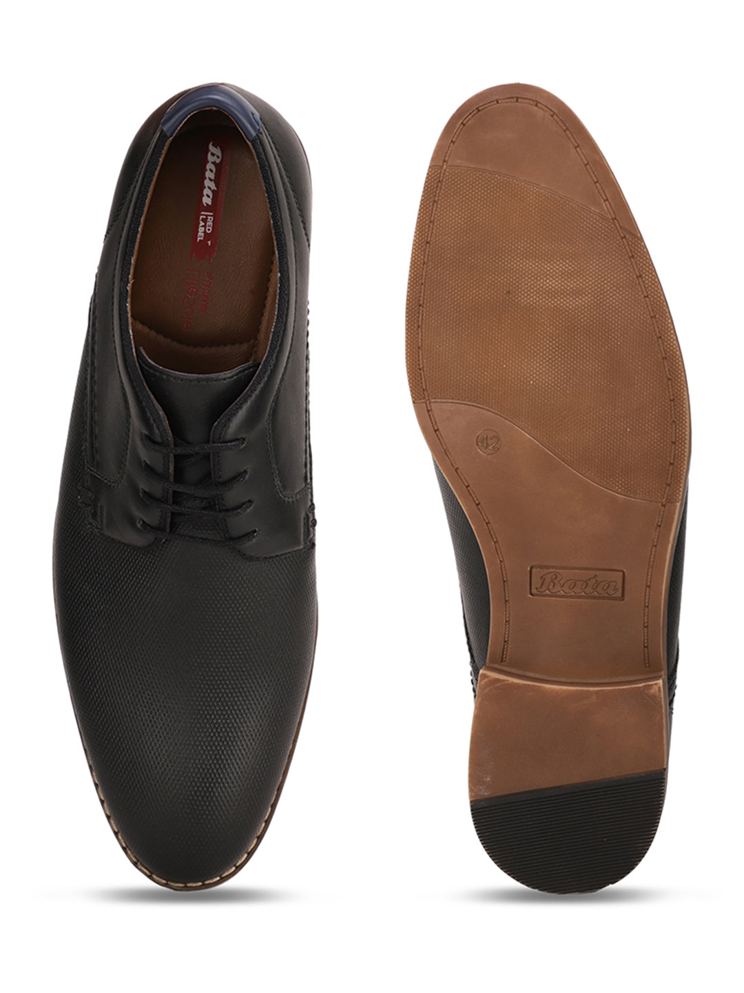 Bata Men Black Formal Lace-up Derby Shoes - Black - View 5