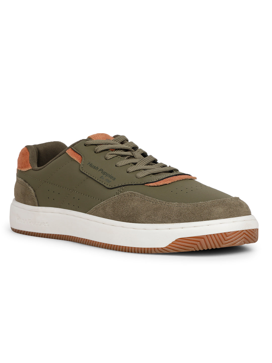 Hush Puppies Men Olive Casual Lace-up Sneaker - Olive - View 1