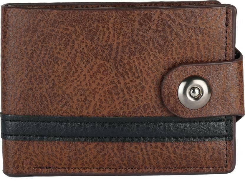 ZEVORA Men Casual Trendy Brown Genuine Leather Wallet (3 Card Slots) - HalfPe