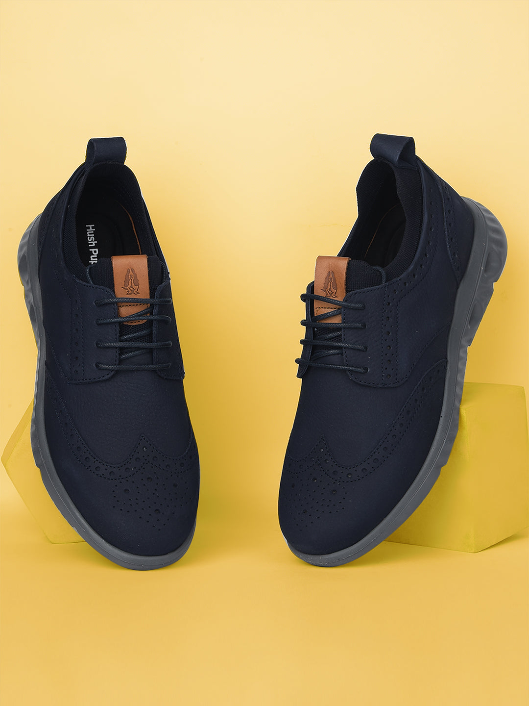Hush Puppies Men Navy Blue Casual Lace-up Shoes - Navy Blue - View 6