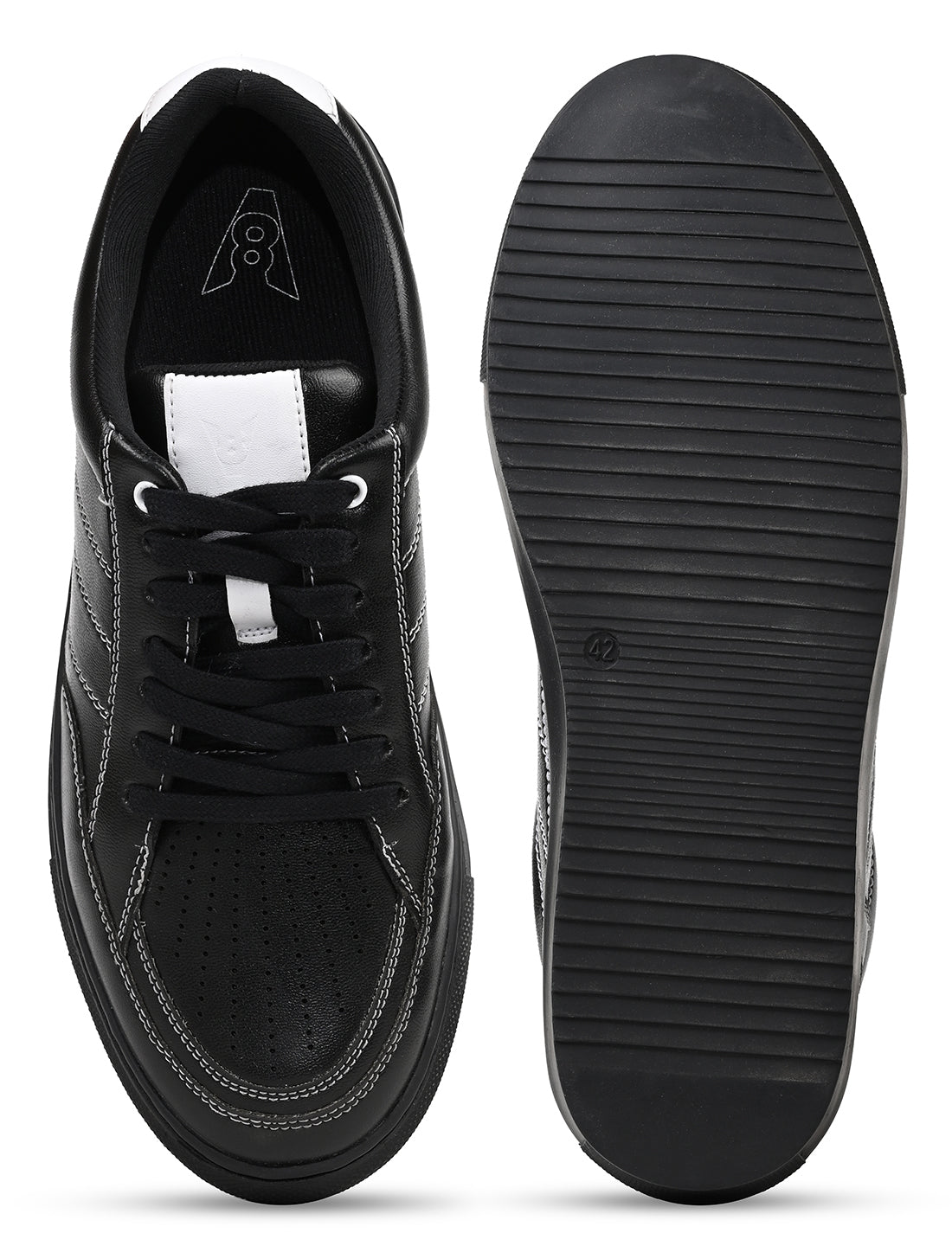 The Groove-01 Black & White Men Casual Sneaker V8 By Ruosh