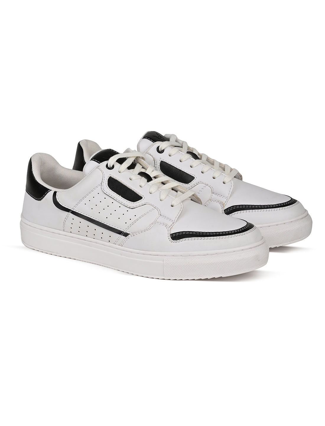 The Aldor White & Black Men Casual Sneaker V8 By Ruosh