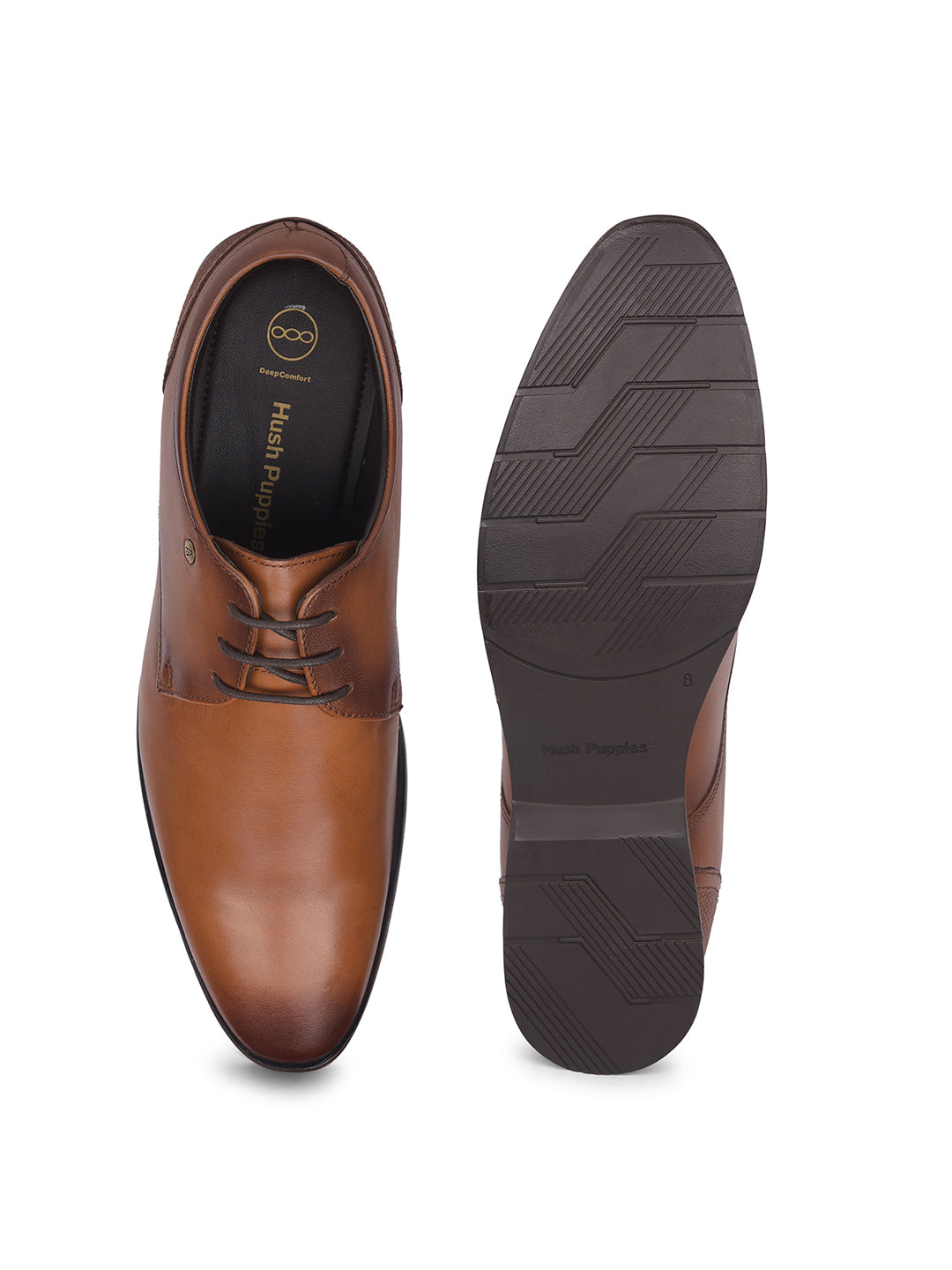 Hush Puppies Men Tan Formal Lace-up Derby Shoes - Tan - View 4
