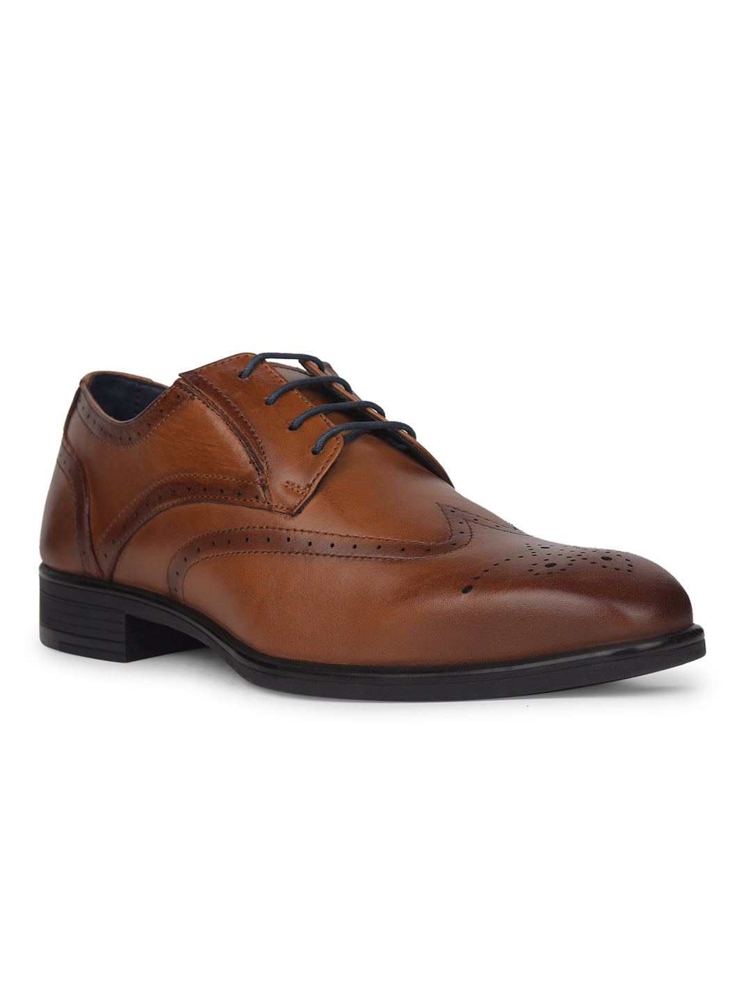 Bata Men Tan Formal Lace-up Derby Shoes - Tan - View 1