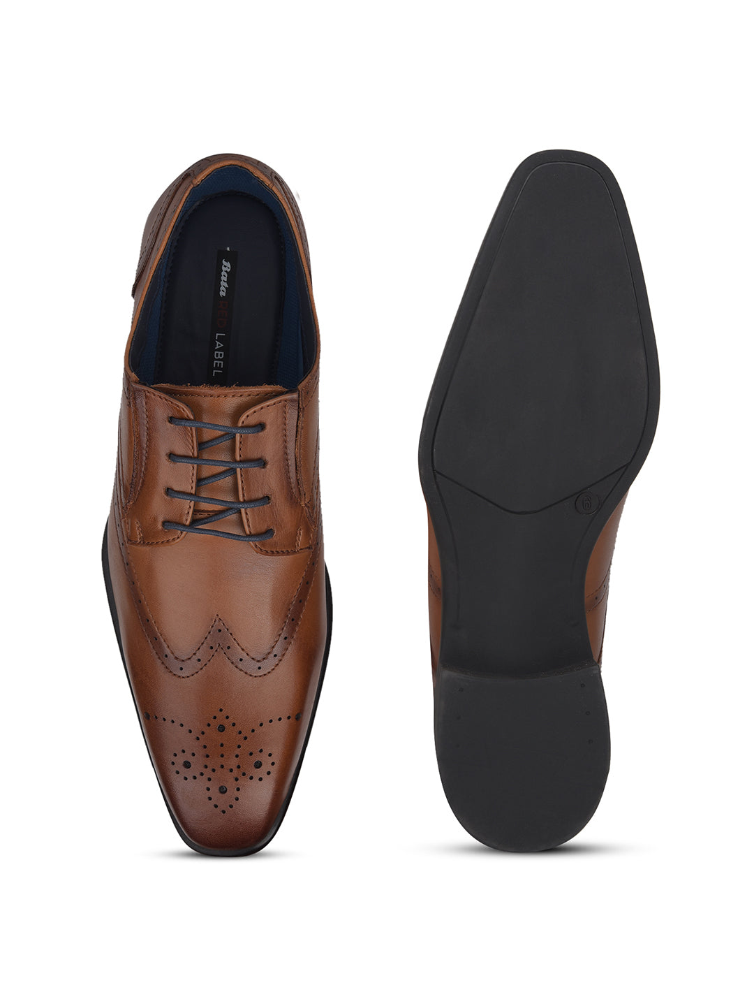 Bata Men Tan Formal Lace-up Derby Shoes - Tan - View 4