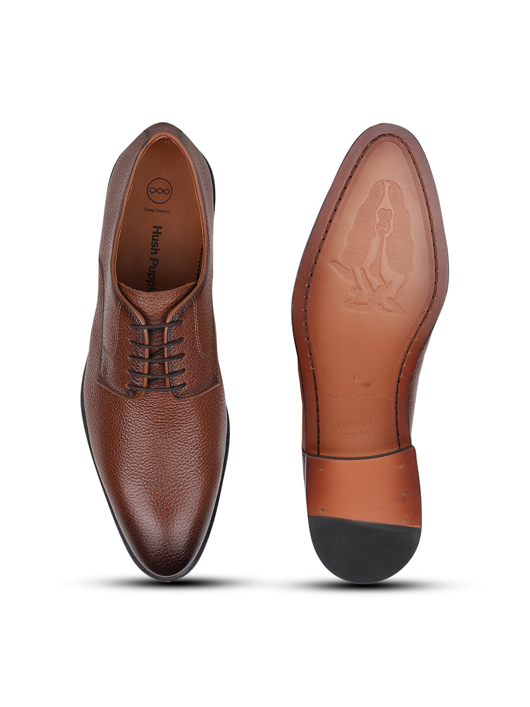 Hush Puppies Men Tan Formal Lace-up Derby Shoes - Tan - View 4