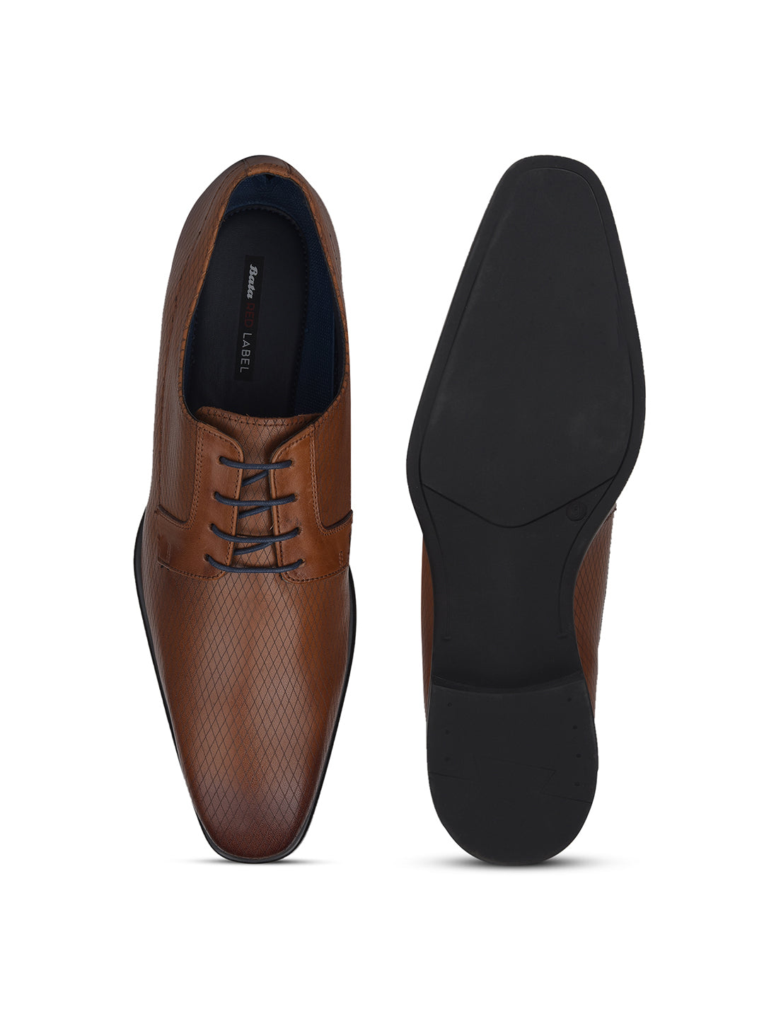Bata Men Tan Formal Lace-up Derby Shoes - Tan - View 4