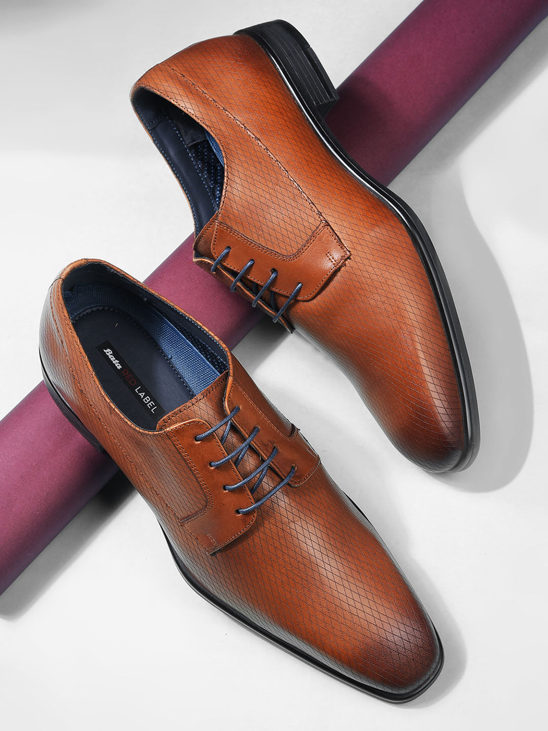 Bata Men Tan Formal Lace-up Derby Shoes - Tan - View 6