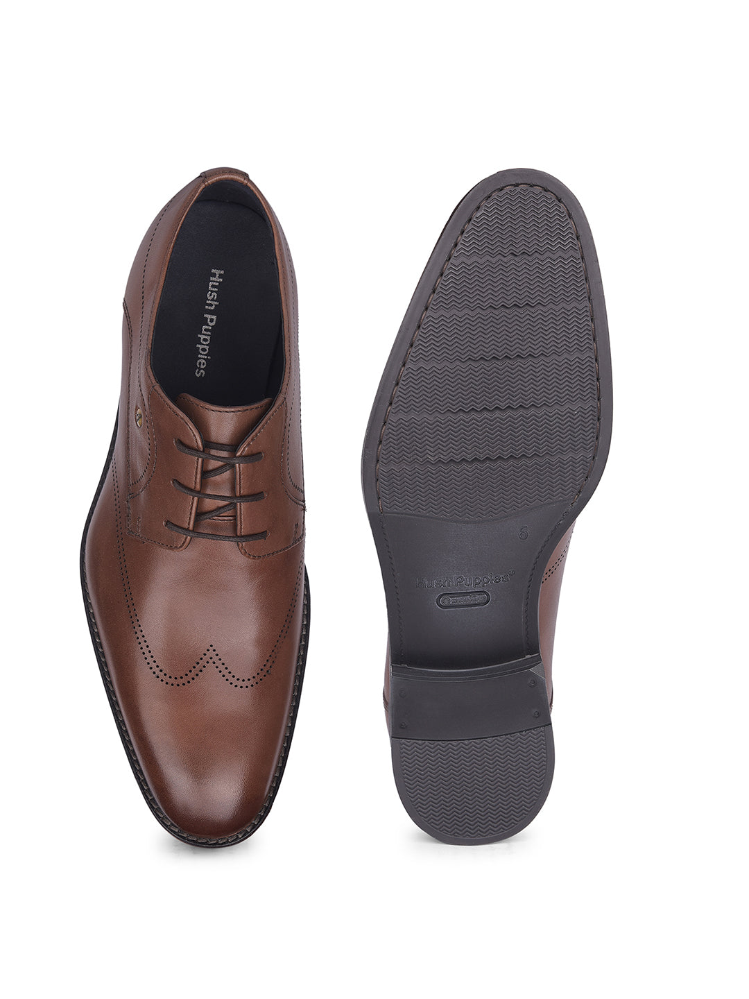 Hush Puppies Men Brown Formal Lace-up Derby Shoes - Brown - View 4