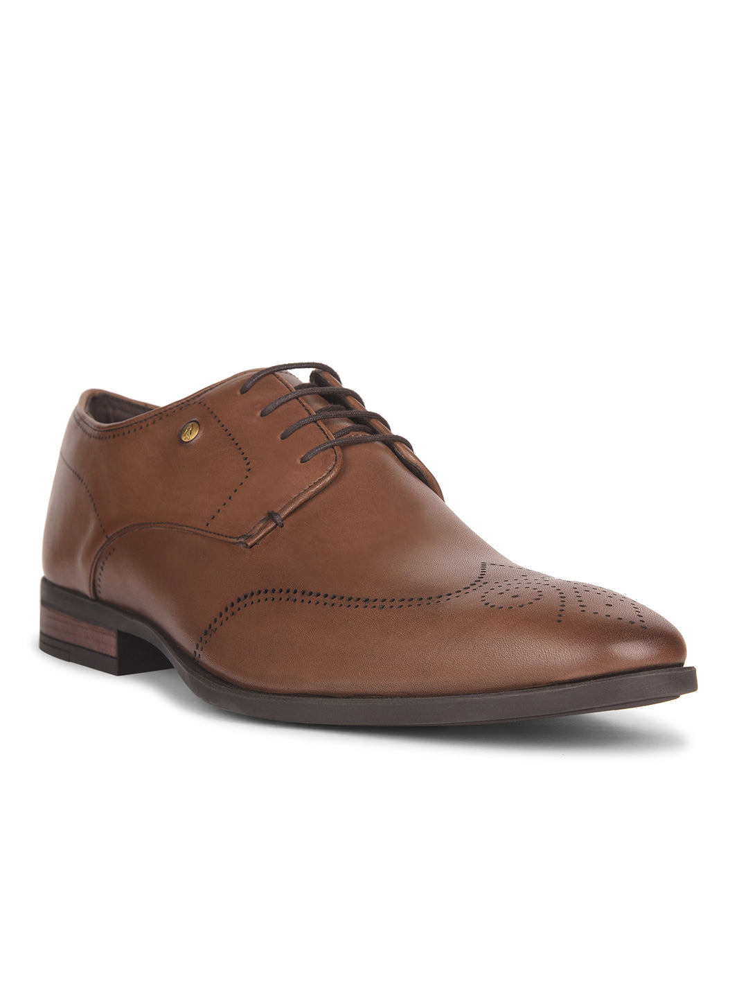 Hush Puppies Men Brown Formal Lace-up Derby Shoes - Brown - View 1