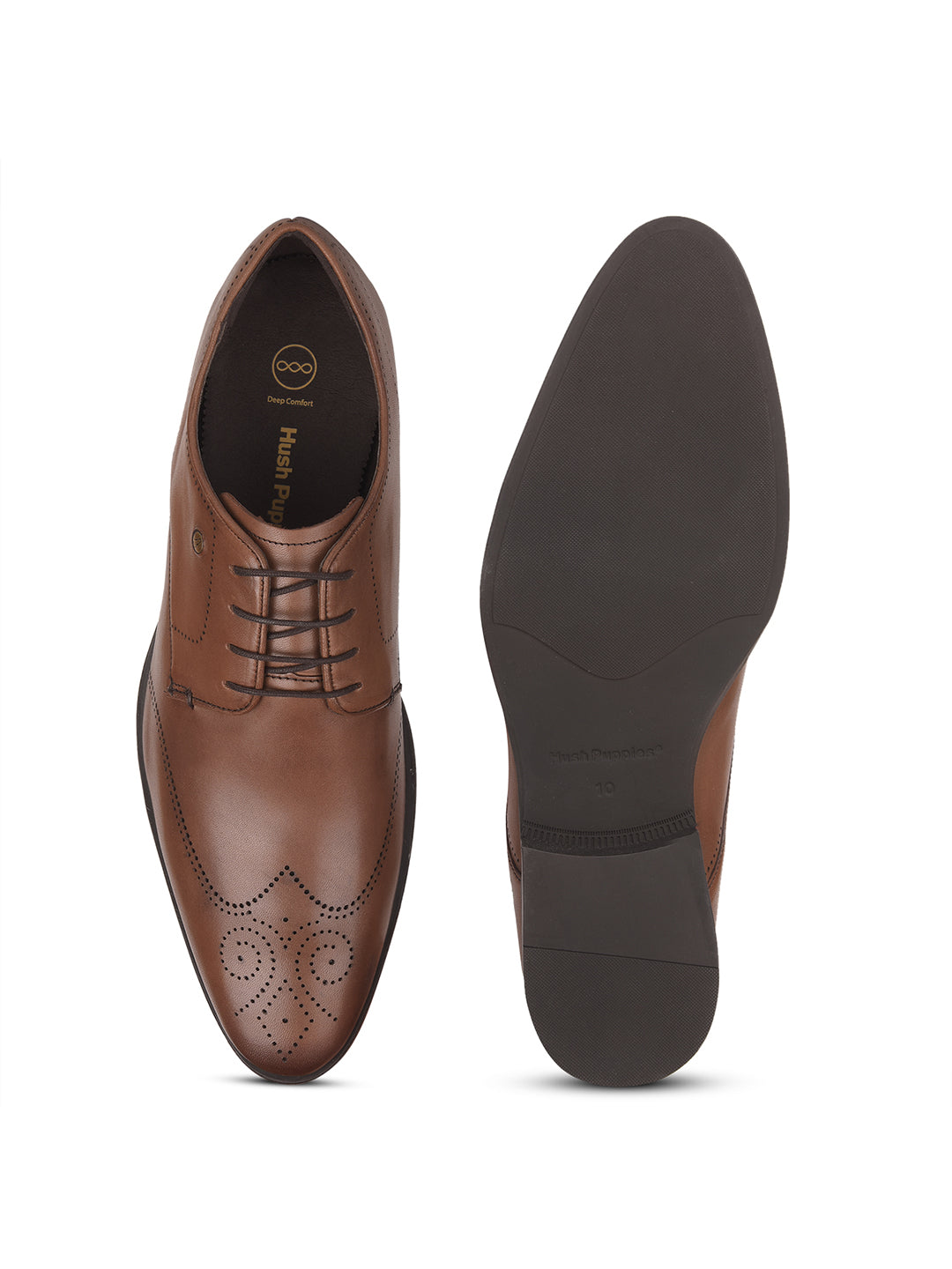 Hush Puppies Men Brown Formal Lace-up Derby Shoes - Brown - View 4