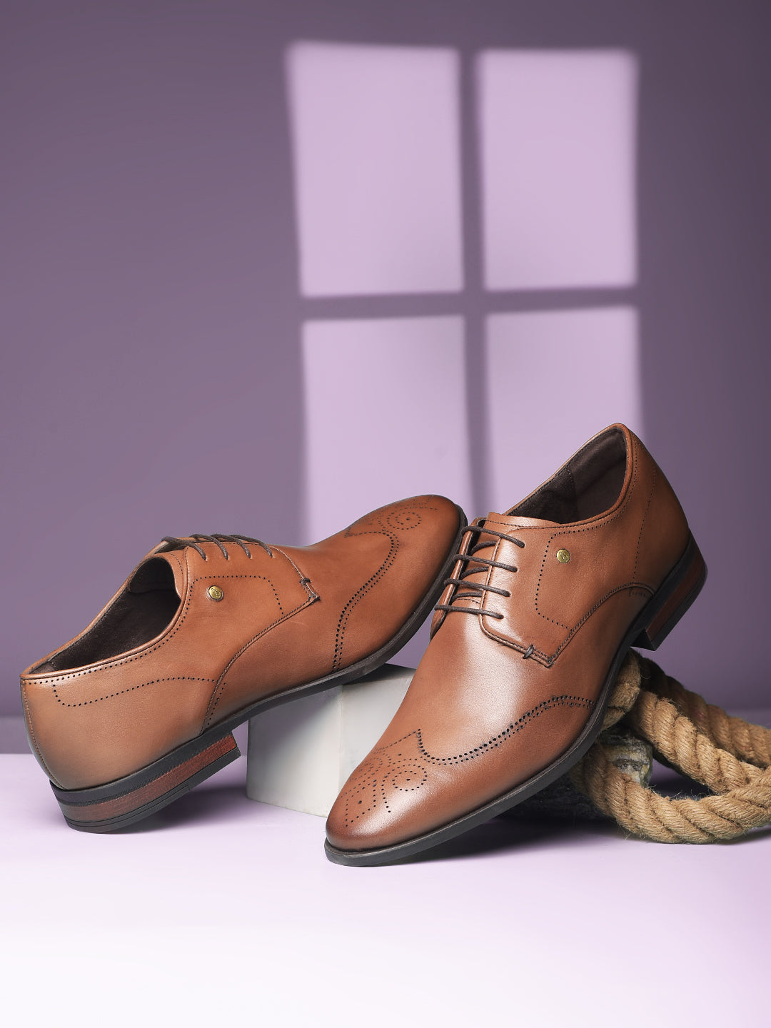 Hush Puppies Men Brown Formal Lace-up Derby Shoes - Brown - View 6