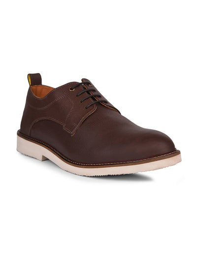 Hush Puppies Men Brown Formal Lace-up Derby Shoes - Brown - View 1