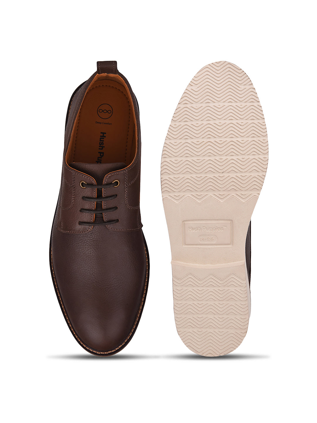 Hush Puppies Men Brown Formal Lace-up Derby Shoes - Brown - View 4