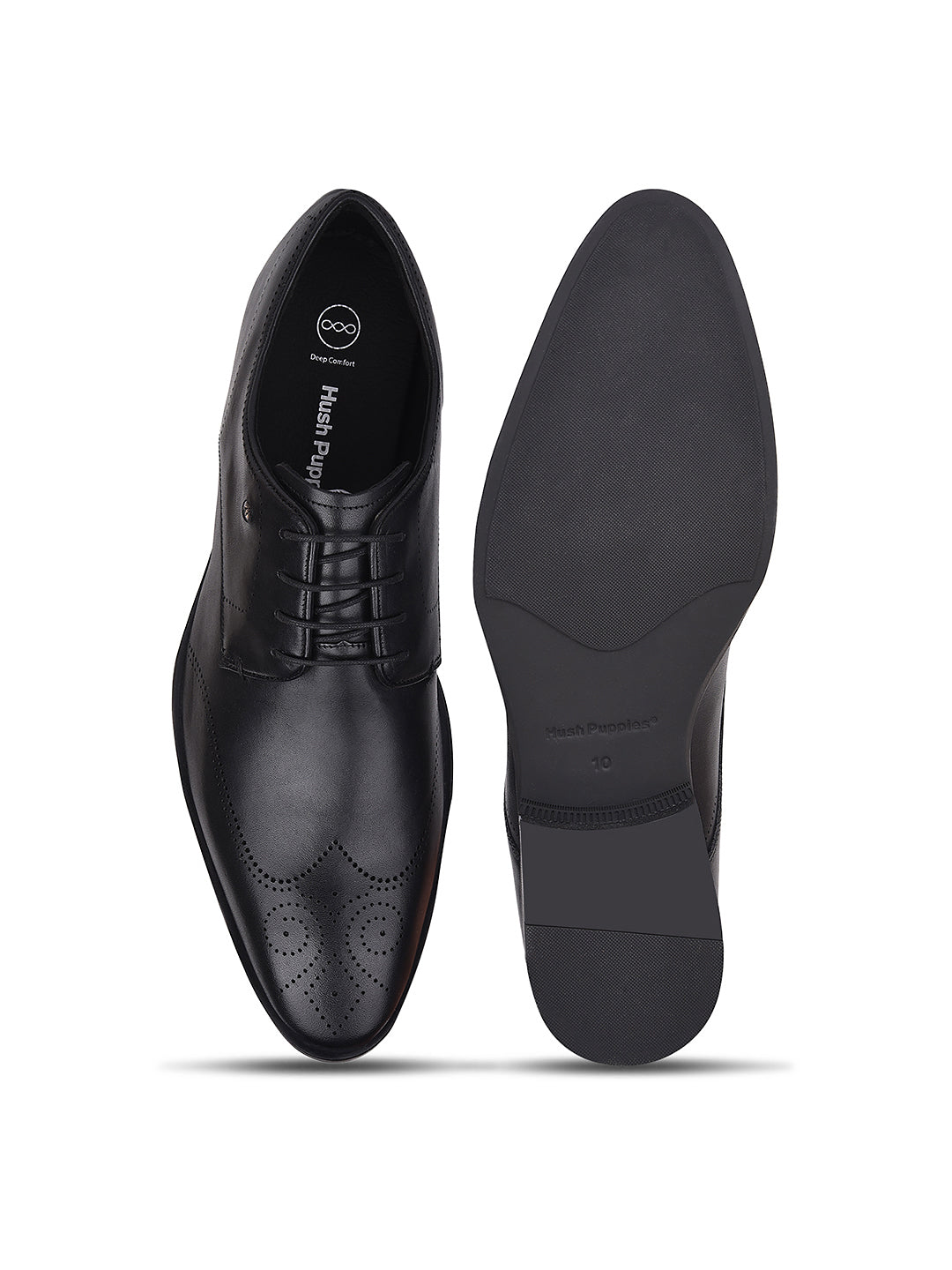 Hush Puppies Men Black Formal Lace-up Derby Shoes - Black - View 4
