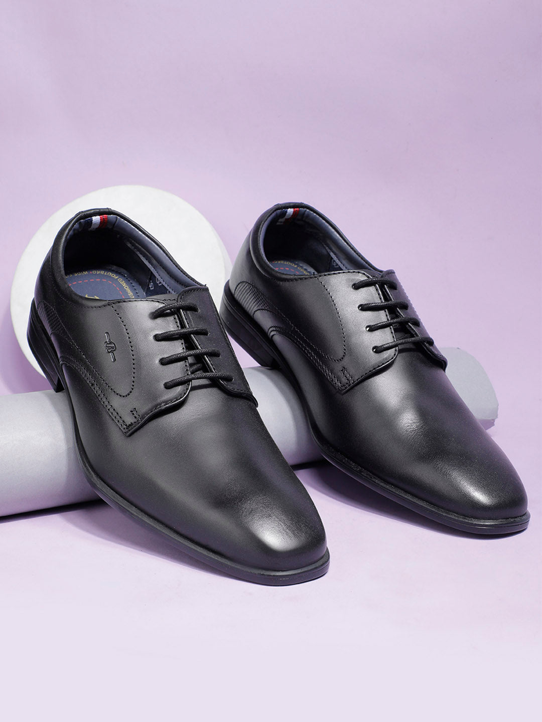 Bata Men Black Formal Lace-up Derby Shoes - Black - View 6