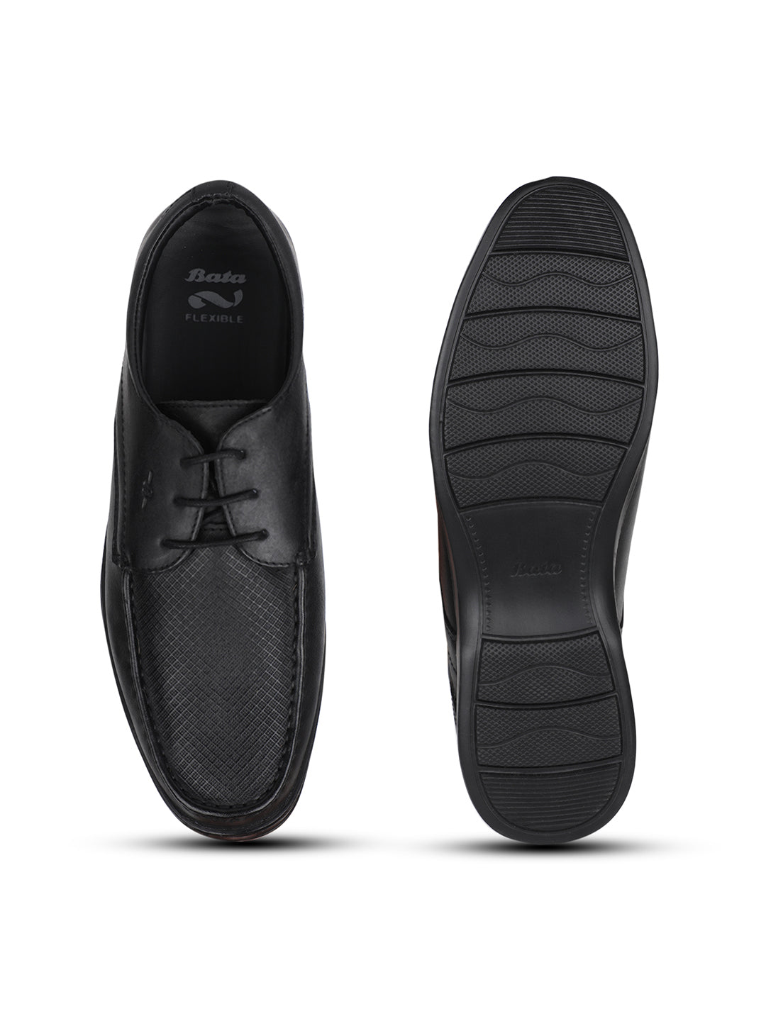 Bata Men Black Formal Lace-up Derby Shoes - Black - View 4