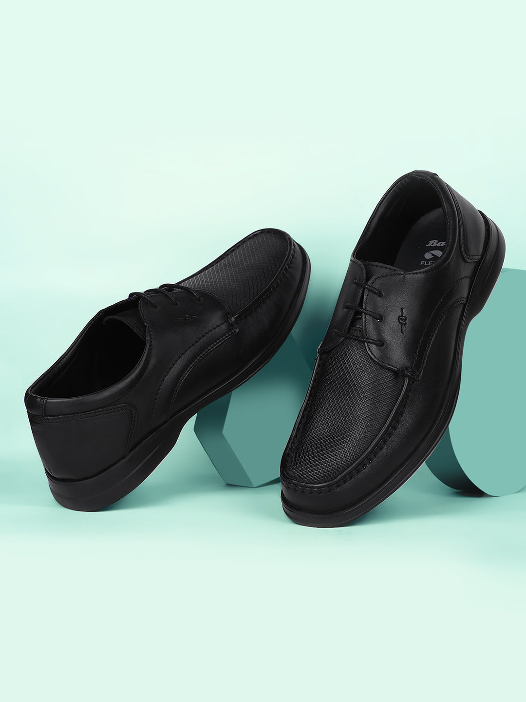 Bata Men Black Formal Lace-up Derby Shoes - Black - View 6