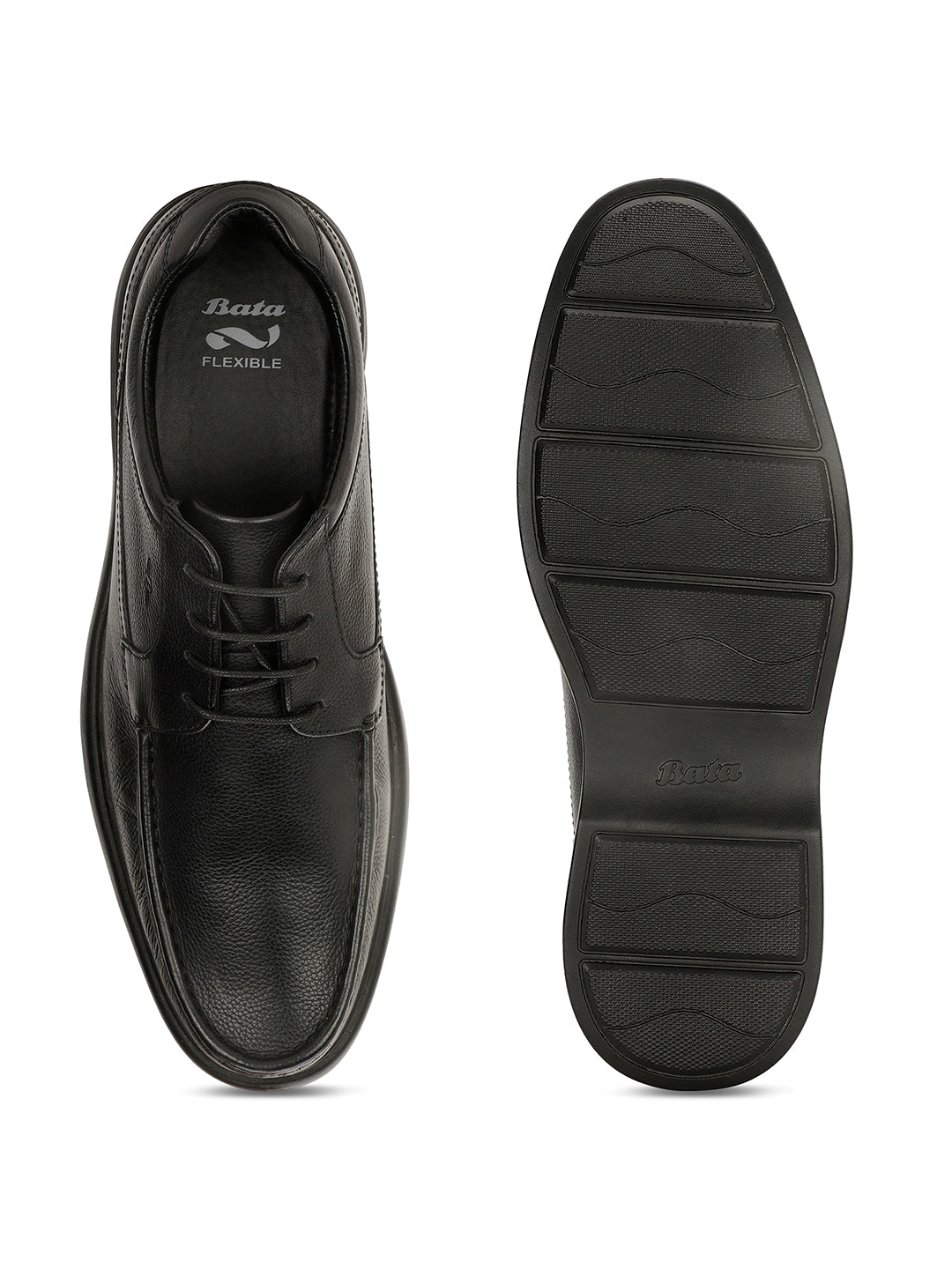 Bata Men Black Formal Lace-up Derby Shoes - Black - View 4