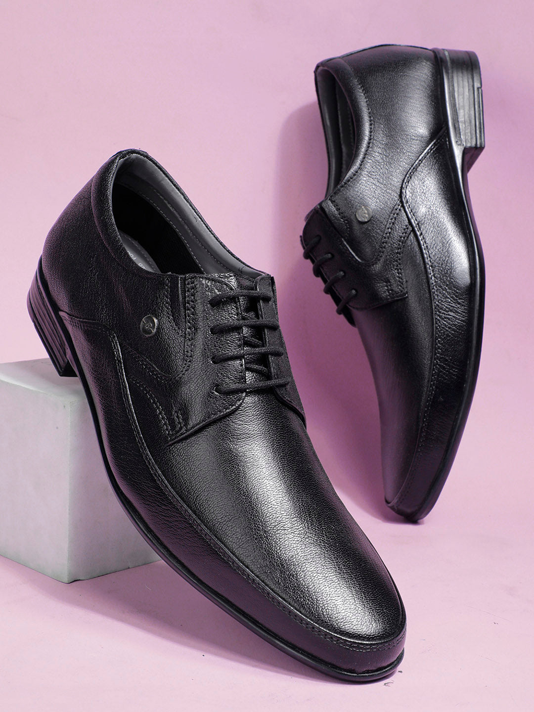 Bata Men Black Formal Lace-up Derby Shoes - Black - View 6