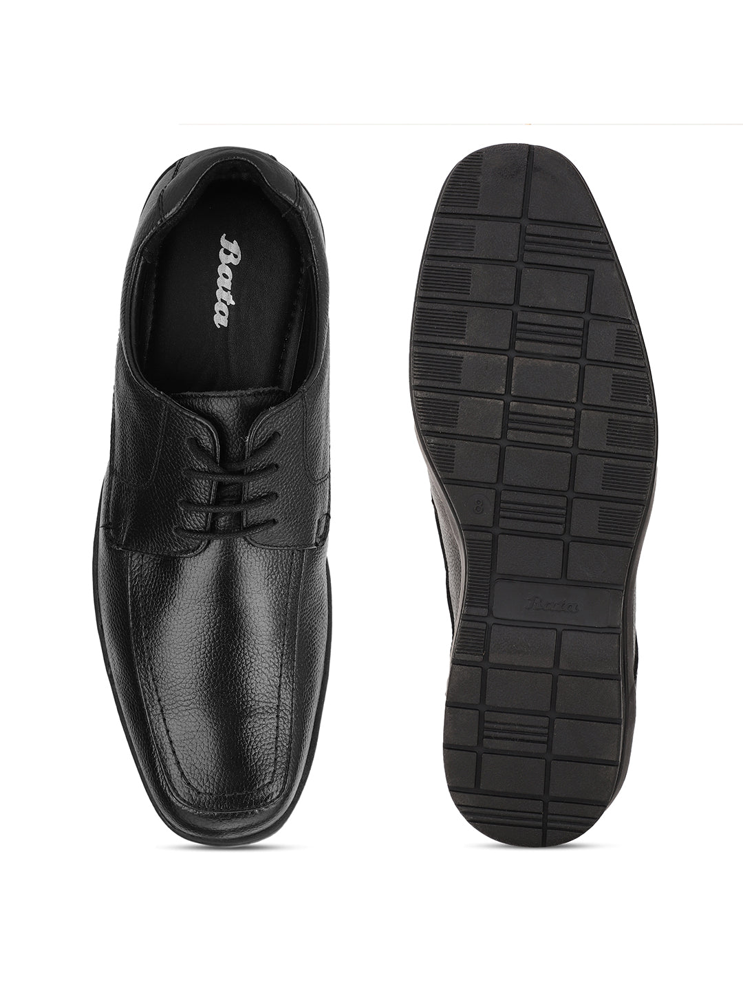 Bata Men Black Formal Lace-up Derby Shoes - Black - View 4