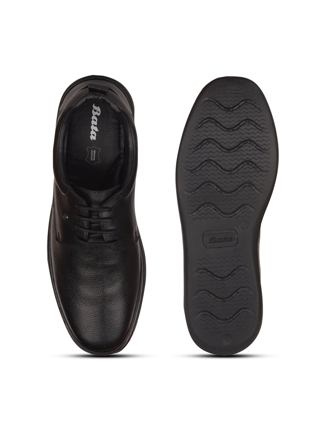 Bata Men Black Formal Lace-up Derby Shoes - Black - View 4