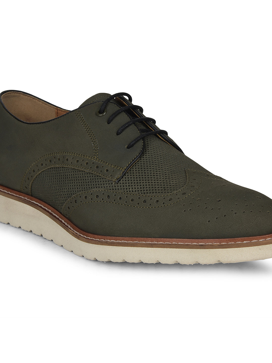 Hush Puppies Men Olive Casual Lace-up Shoes - Olive - View 5