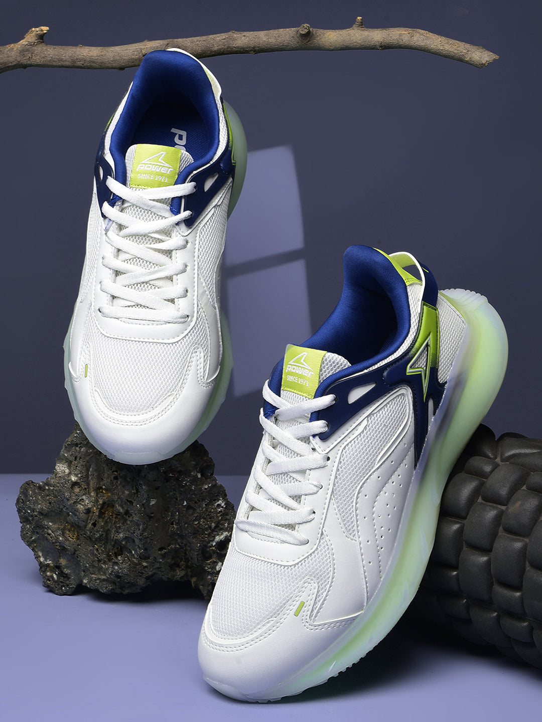 Power Men Silver Lace-up Oxford Sports Shoes - Silver - View 6