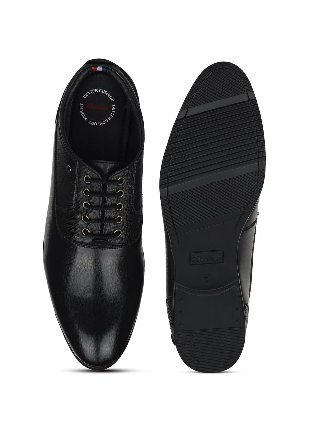 Bata Men Black Formal Lace-up Oxford Shoes - Black - View 4