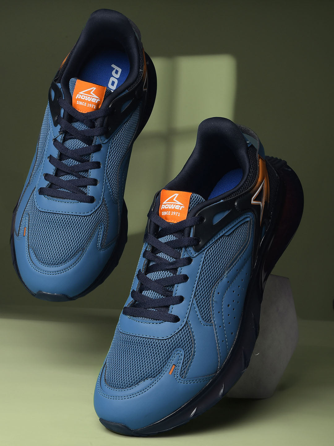 Power Men Blue Lace-up Oxford Sports Shoes - Blue - View 6