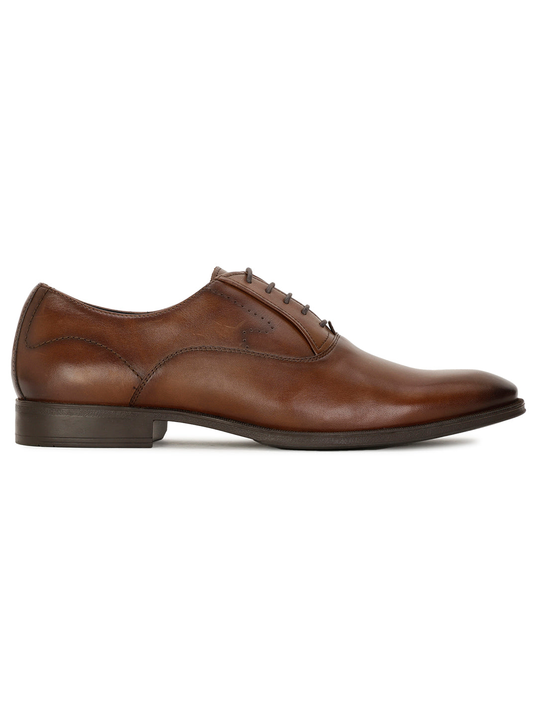 Bata Men Dark Brown Formal Lace-up Oxford Shoes - Dark Brown - View 2