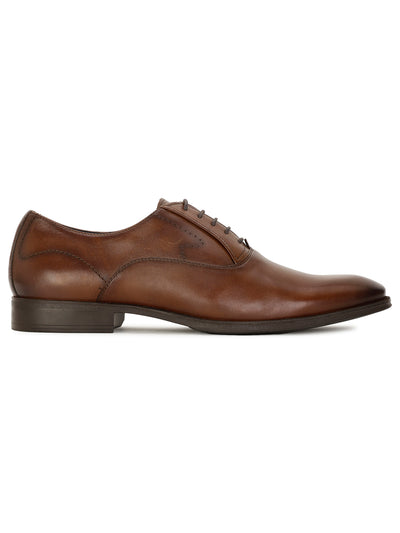 Bata Men Dark Brown Formal Lace-up Oxford Shoes - Dark Brown - View 2