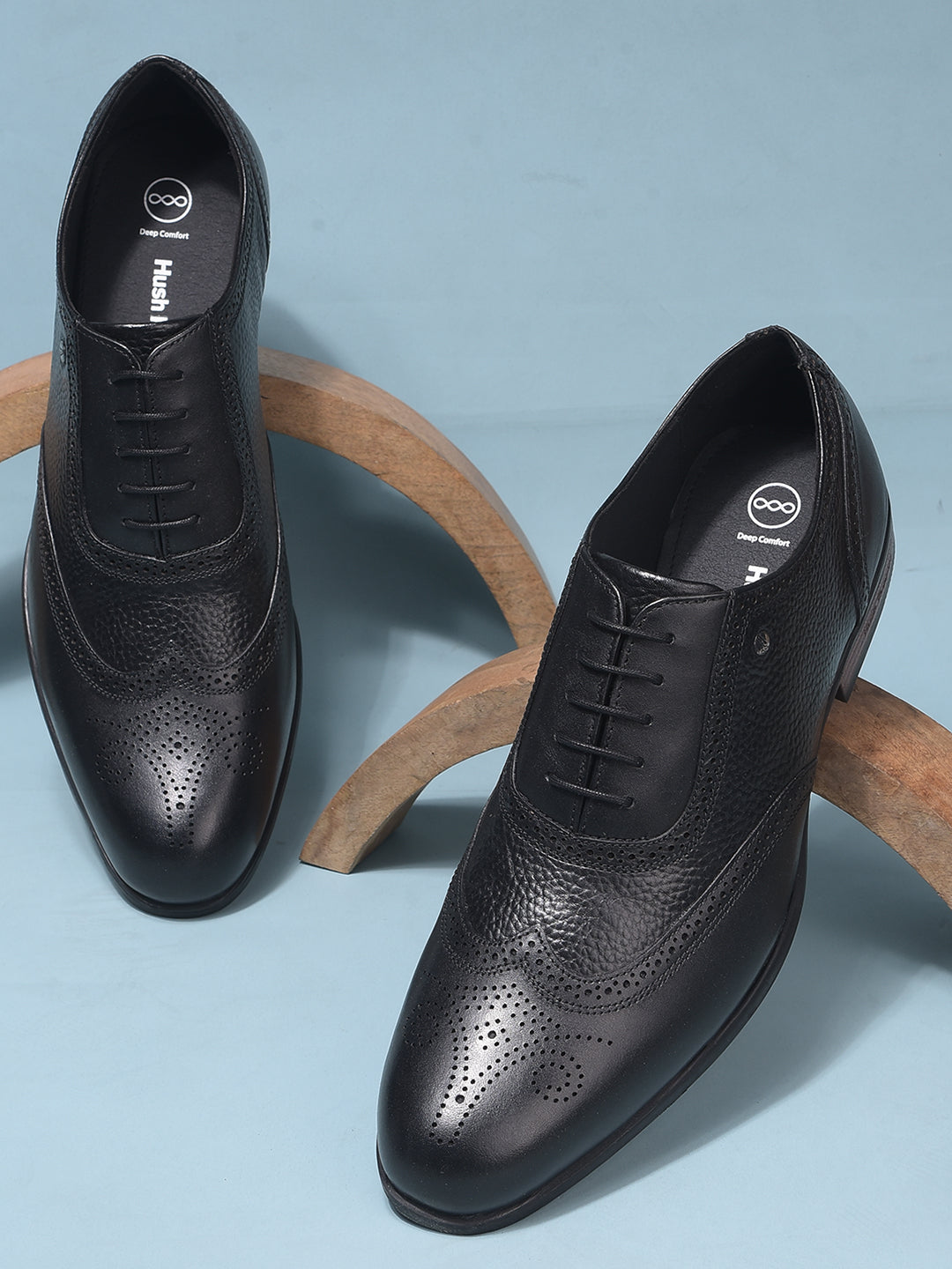 Hush Puppies Men Black Formal Lace-up Oxford Shoes - Black - View 6