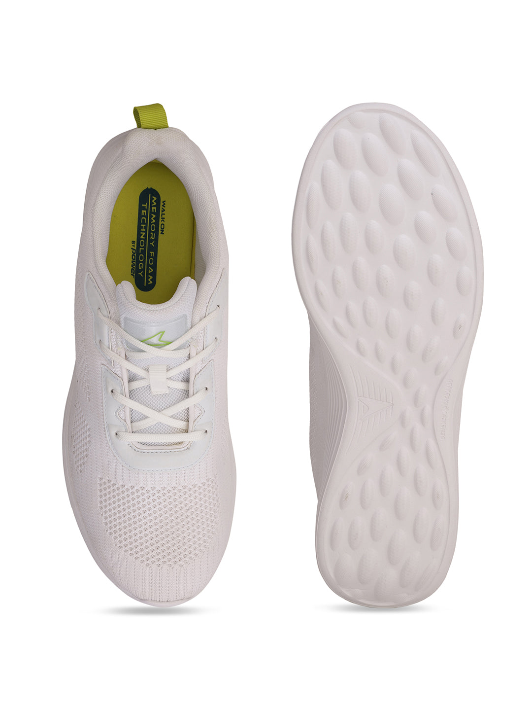 Power Men White Lace-up Oxford Sports Shoes - White - View 5