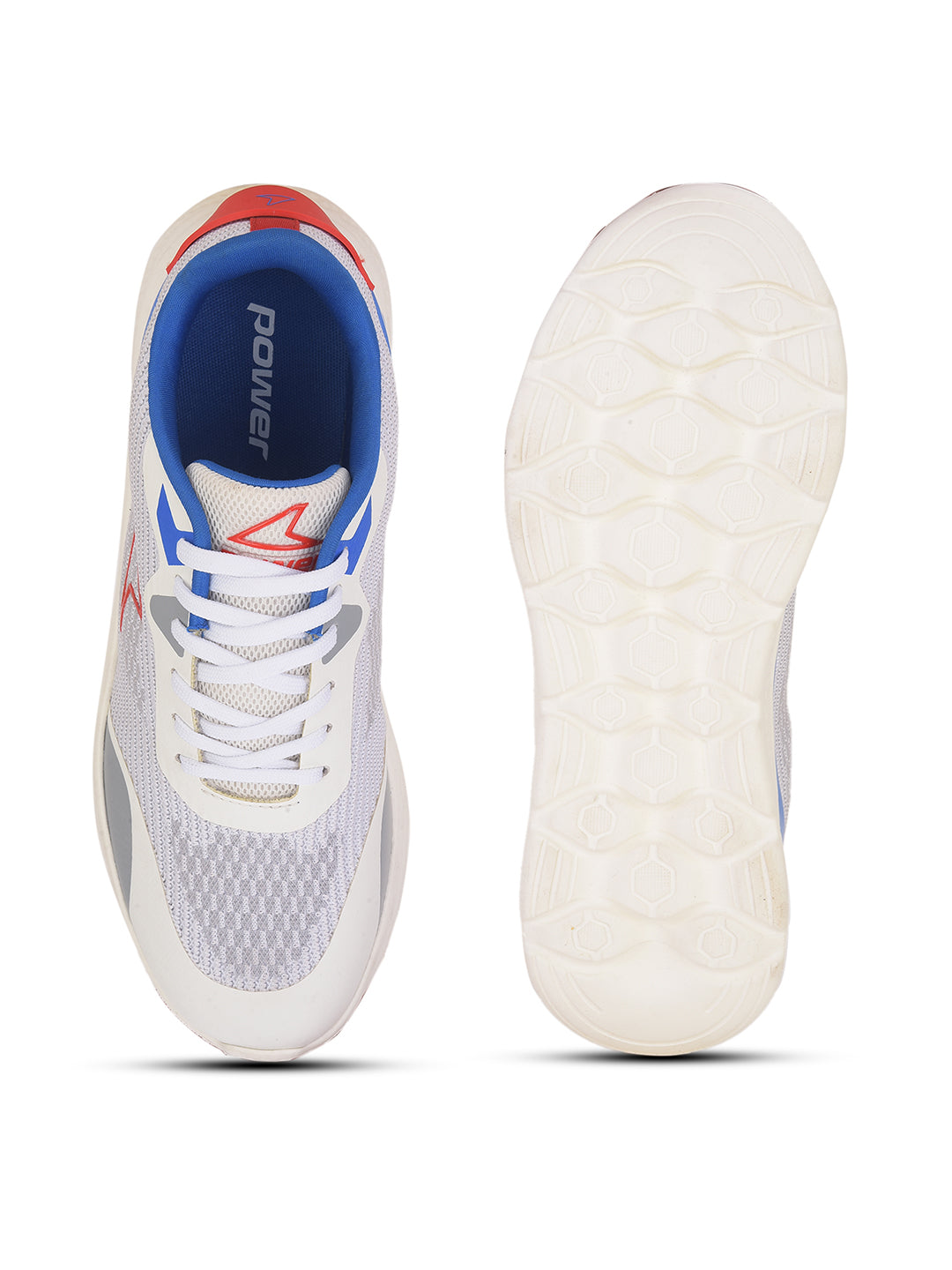Power Men White Lace-up Oxford Sports Shoes - White - View 4