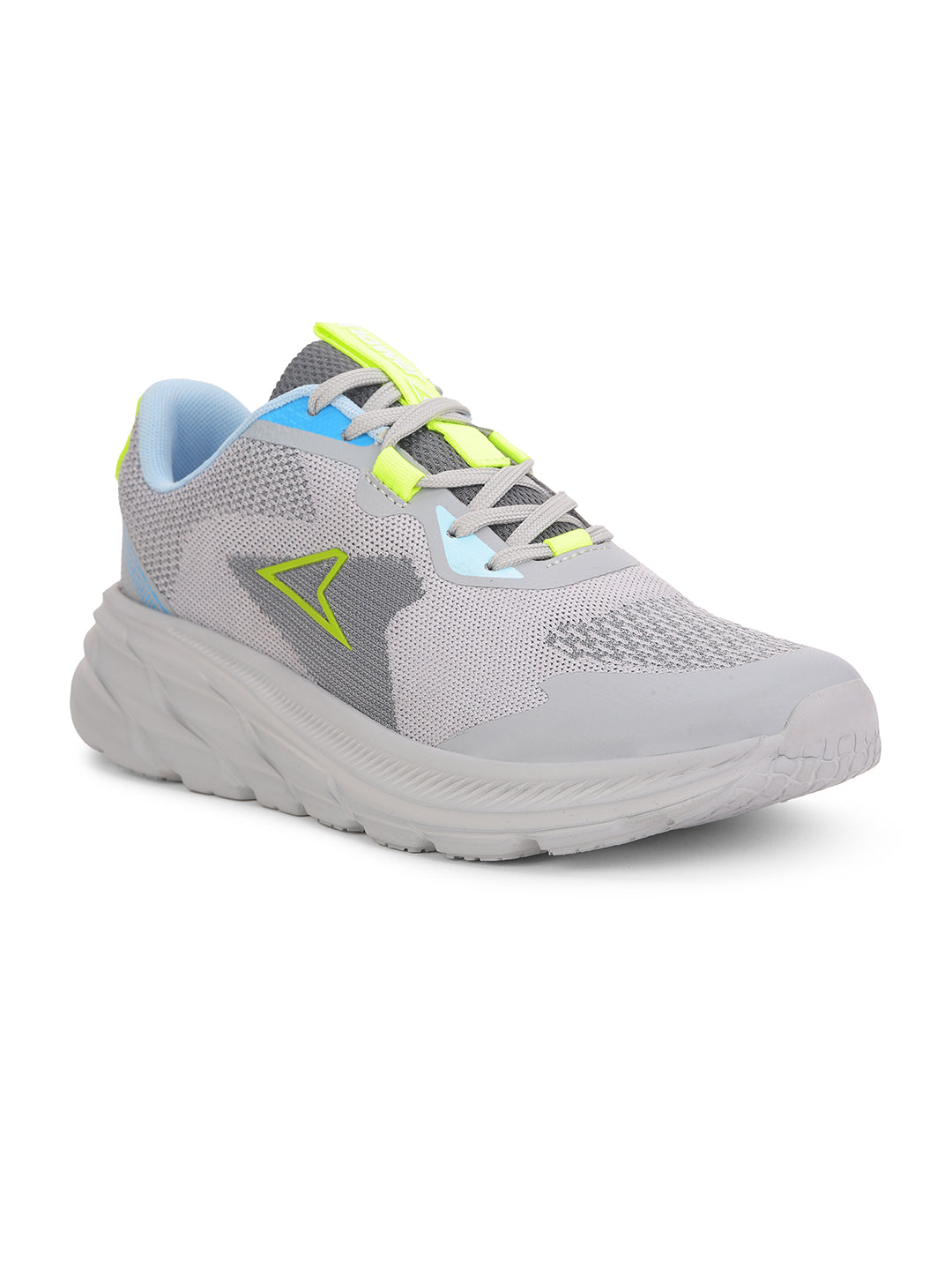 Power Men Grey Lace-up Oxford Sports Shoes - Grey - View 1