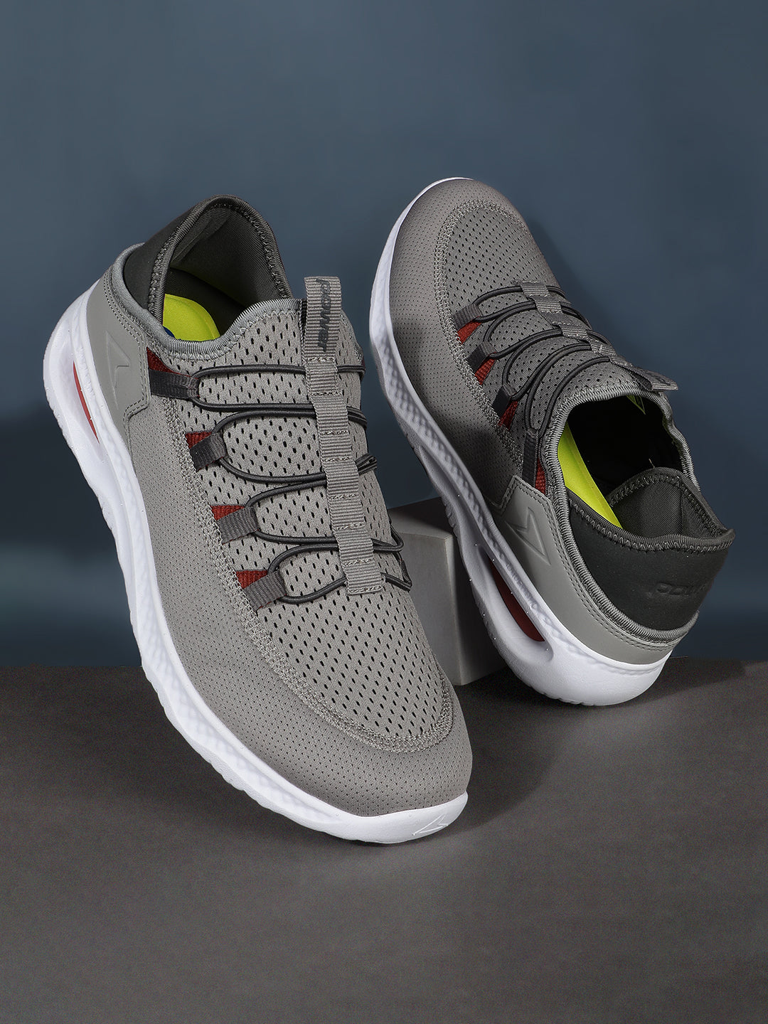 Power Men Grey Lace-up Oxford Sports Shoes - Grey - View 6