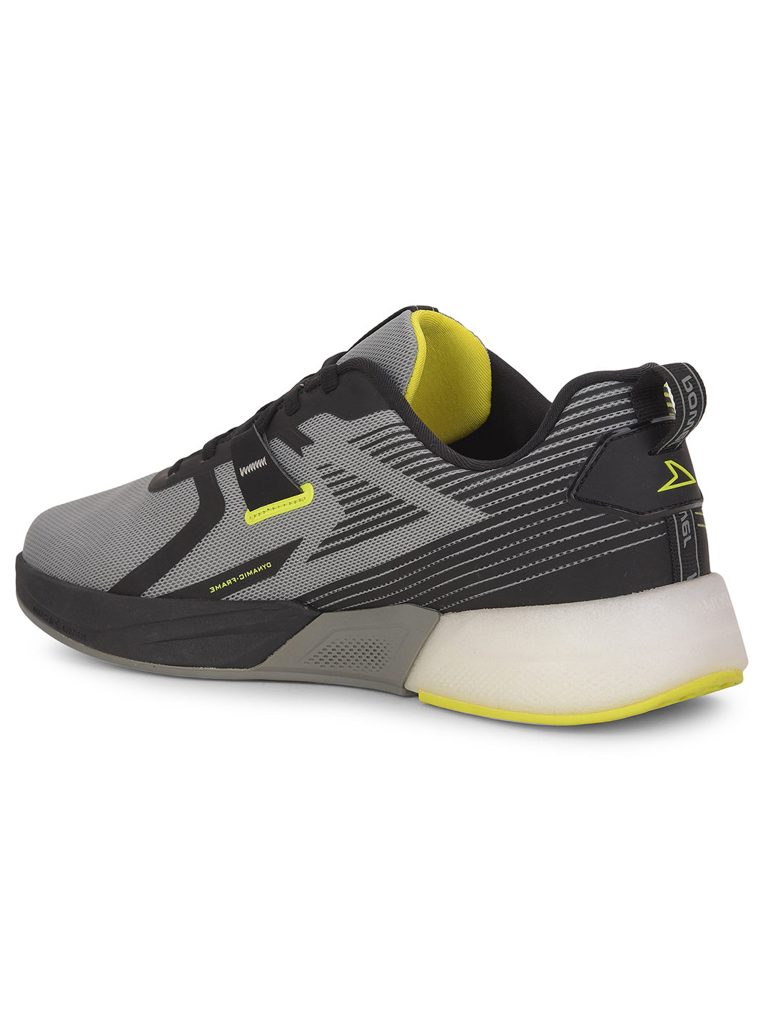 Power Men Grey Lace-up Oxford Sports Shoes - Grey - View 3