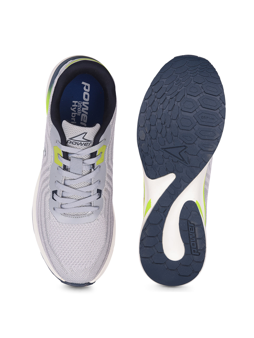 Power Men Grey Lace-up Oxford Sports Shoes - Grey - View 4
