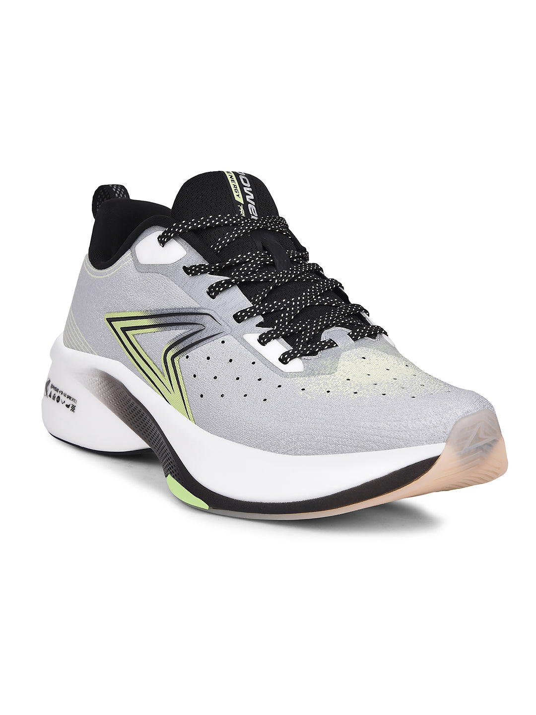 Power Men Grey Lace-up Oxford Sports Shoes - Grey - View 1