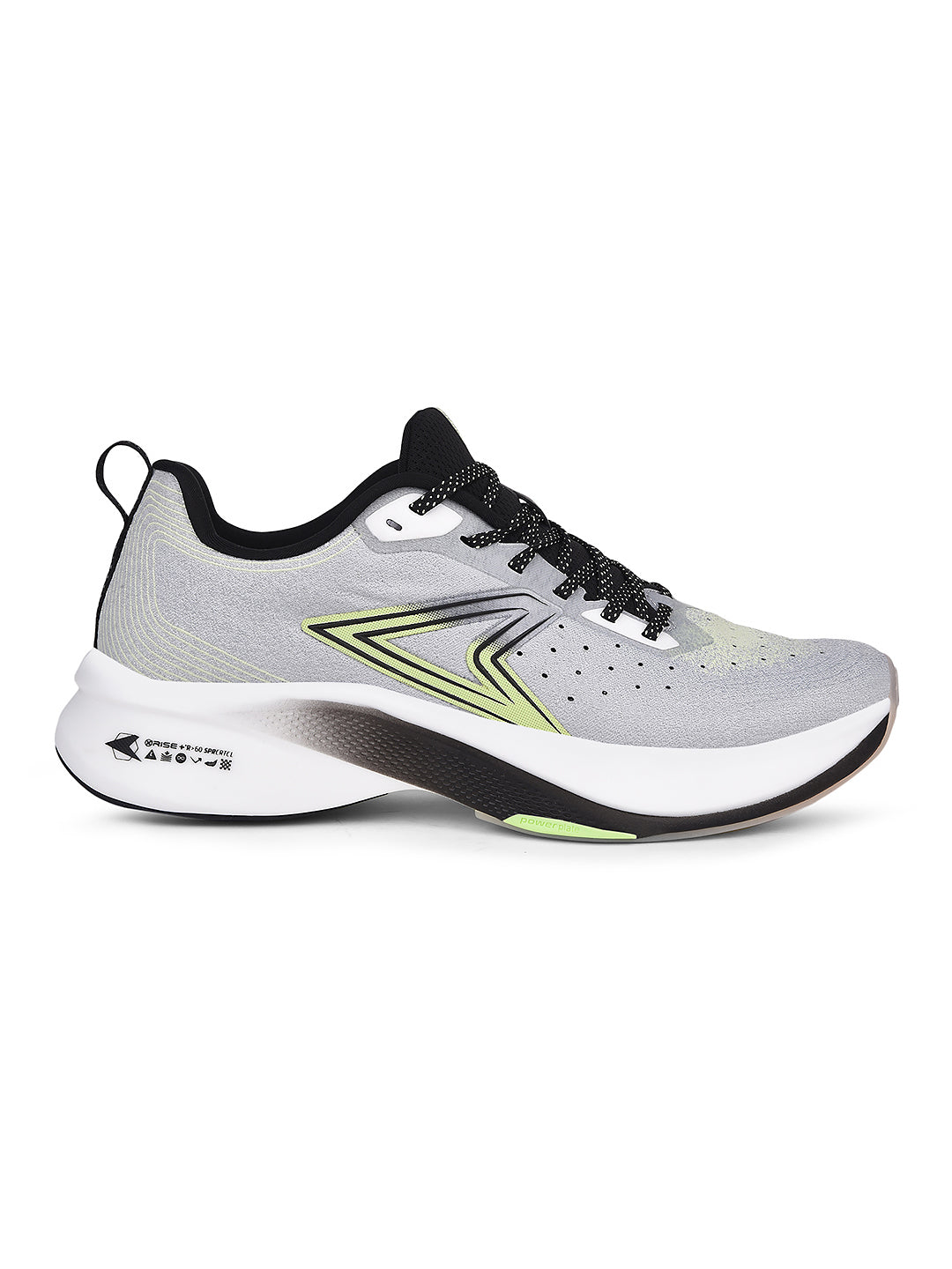 Power Men Grey Lace-up Oxford Sports Shoes - Grey - View 2