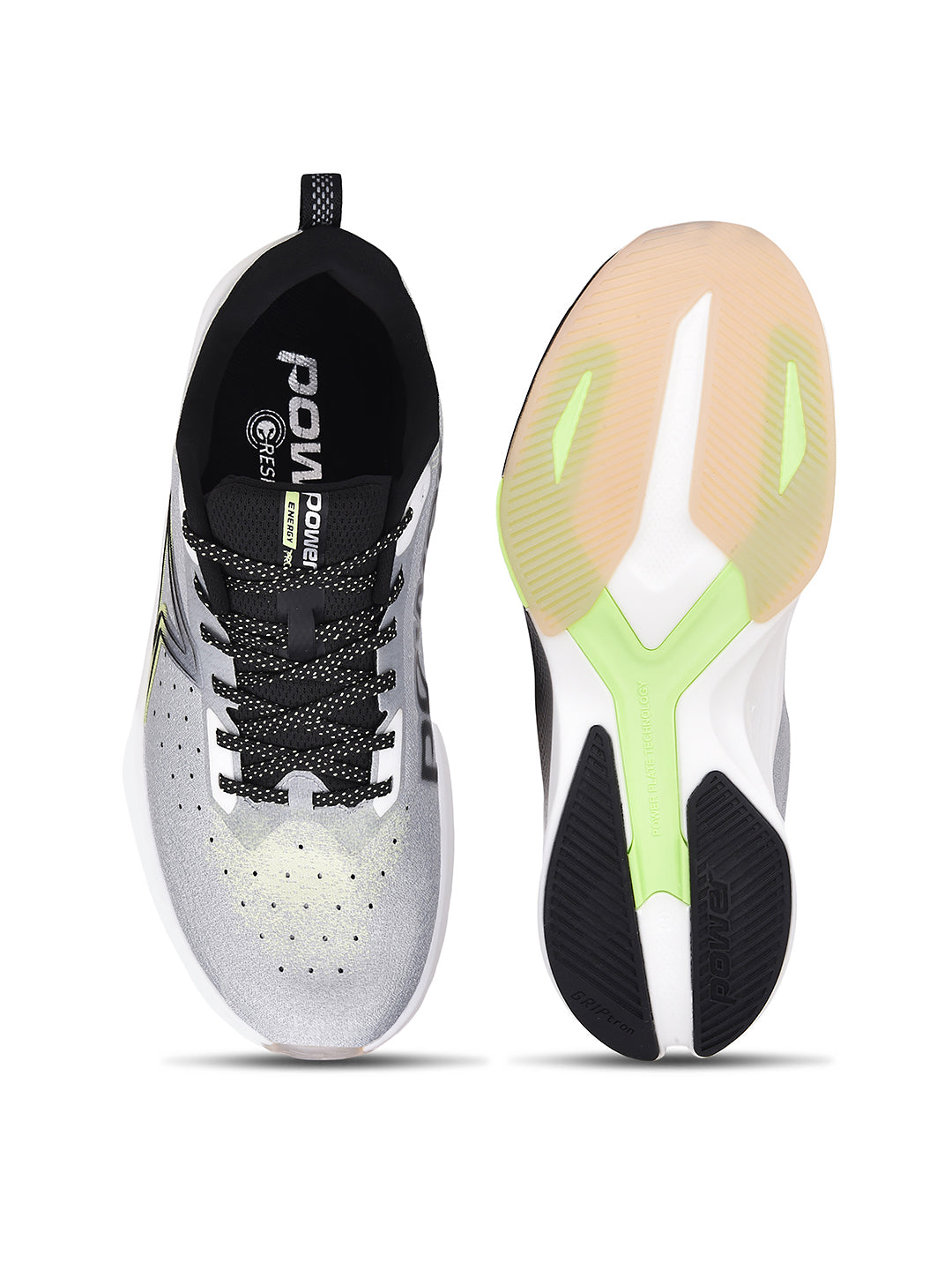 Power Men Grey Lace-up Oxford Sports Shoes - Grey - View 4