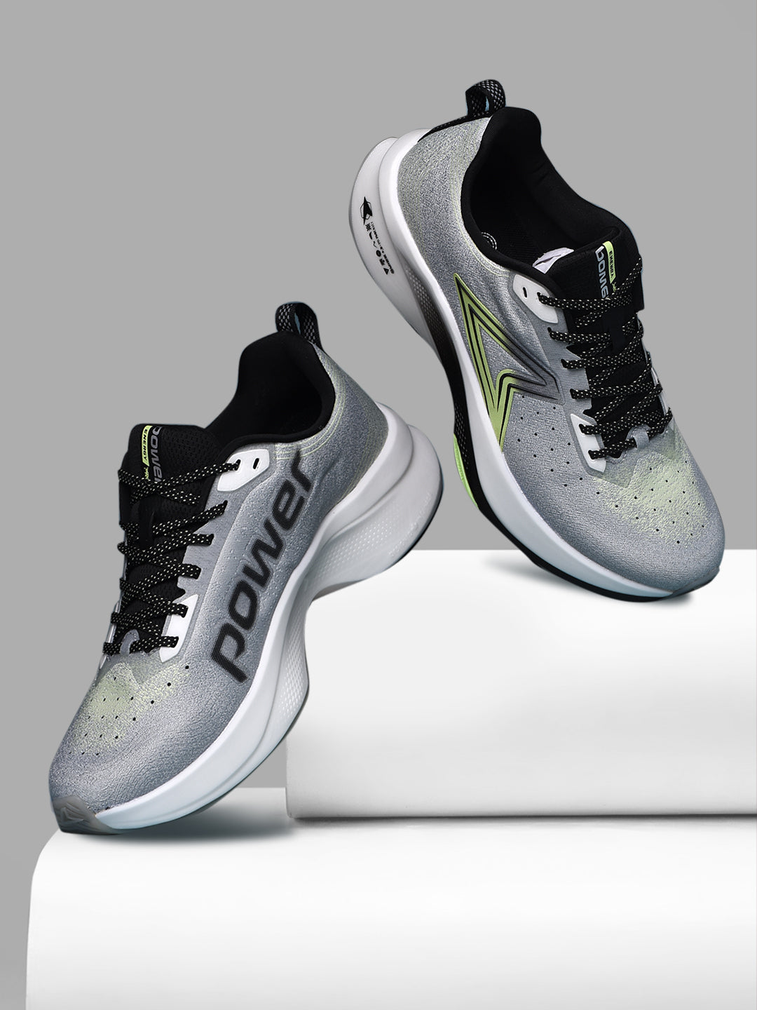 Power Men Grey Lace-up Oxford Sports Shoes - Grey - View 6